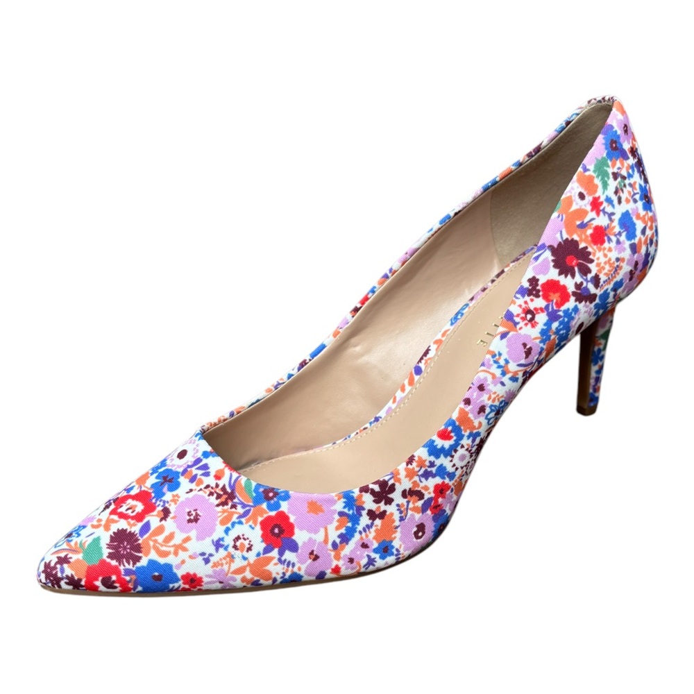 Kelly & Katie Women’s 11 Misha Multicolor Floral Fabric Heeled Pumps